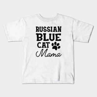 Russian Blue Cat Mama Kids T-Shirt